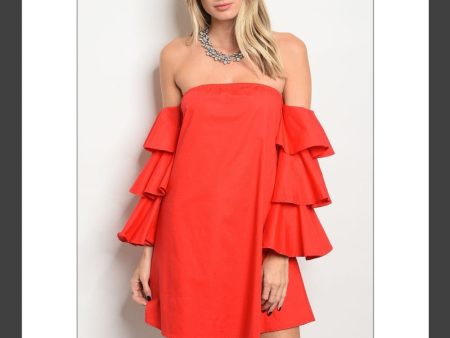 ❣💋Off Shoulder RED DRESS 💋 For Discount