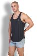 JJ Cool-Dry Gym Stringer - Dark Grey For Discount