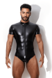 Vegan Leather Zipper Bodysuit Sale