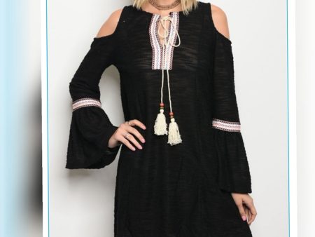 ❣!! BOHO BLACK DRESS 💋💋 Hot on Sale