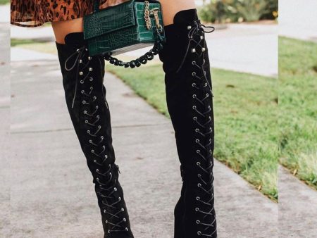 ❤RESTOCKED❤ Black Vegan Suede Combat boots Lace up Cheap