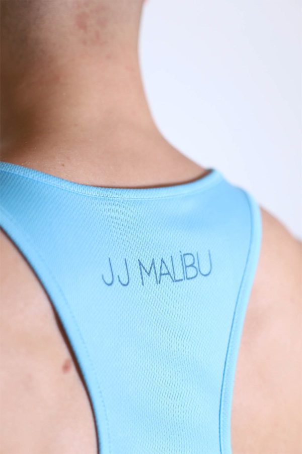 JJ Cool-Dry Gym Stringer - Light Aqua Online Hot Sale