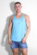 JJ Cool-Dry Gym Stringer - Light Aqua Online Hot Sale