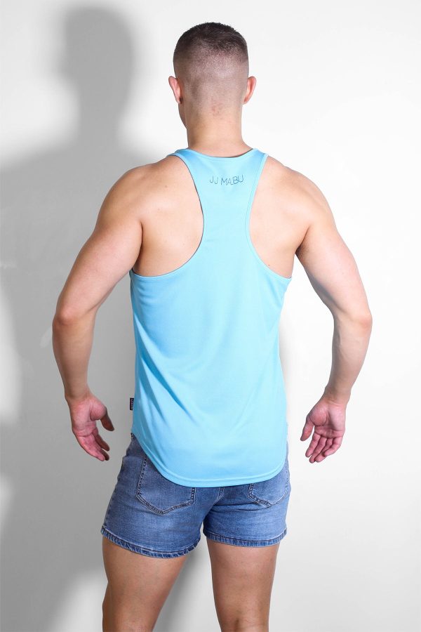 JJ Cool-Dry Gym Stringer - Light Aqua Online Hot Sale