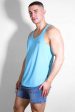 JJ Cool-Dry Gym Stringer - Light Aqua Online Hot Sale