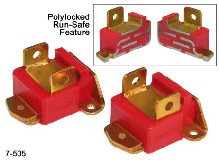 Prothane GM Motor Mounts - Type B Tall - Red Discount