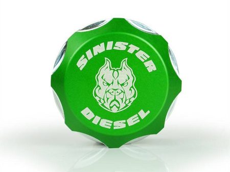 Sinister Diesel 13-17 Dodge Ram 6.7 Cummins Billet Fuel Plug - Green For Sale