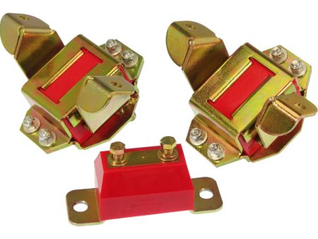 Prothane Ford Motor & Trans Mount Kit - Red Fashion