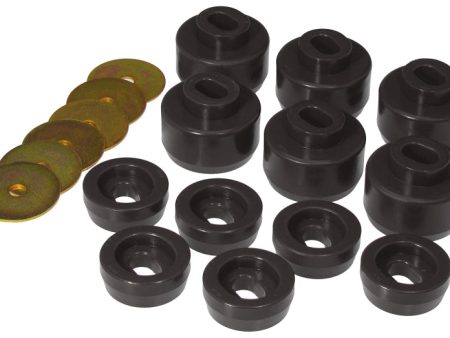 Prothane 07-14 Chevy Silverado Body Mount 12 Bushing Kit - Black For Discount