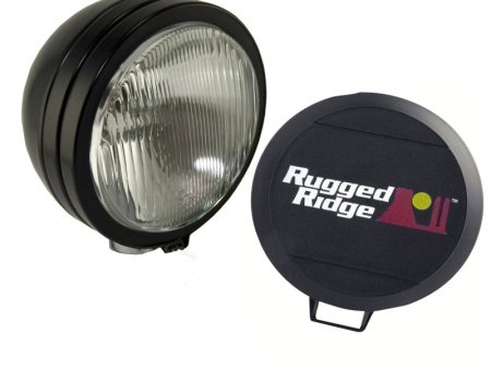 Rugged Ridge 6-In Round HID Off-road Fog Light Black Steel Housing Hot on Sale